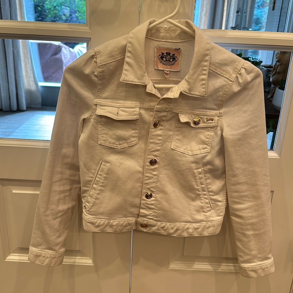 Juicy Couture white Jean jacket size 8/10